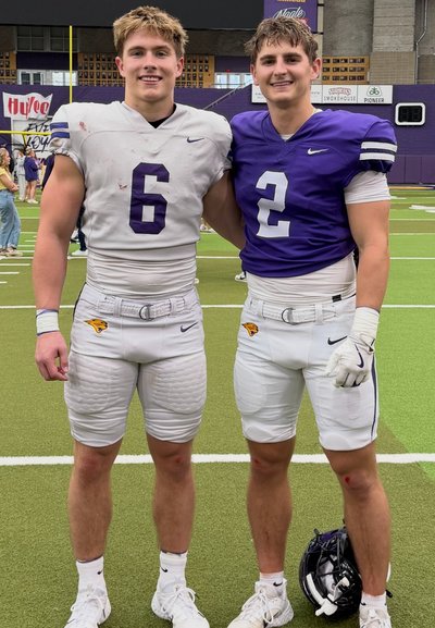 Ayden and Andrew Price at UNI